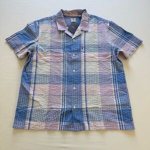 Levi's Men's Short Sleeve Button-Up Shirt Size XL Multicolor Plaid NWT